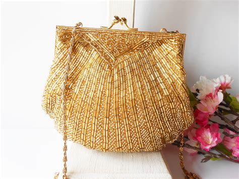 gold purse near me|gold beaded evening bag.